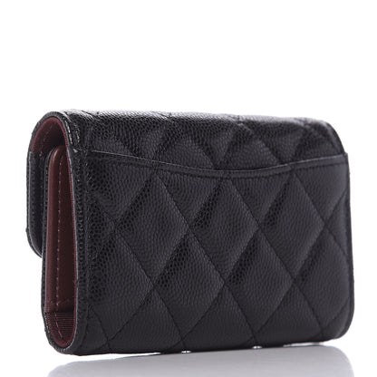 Chanel Caviar Quilted Classic 4 Key Holder Wallet Black 3 of 11