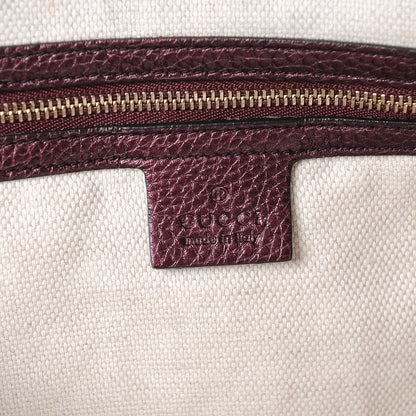 Gucci Metallic Cellarius Calfskin Medium Soho Shoulder Bag Classic Burgundy 6 of 9