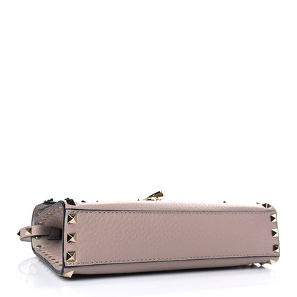 Valentino Garavani Pebbled Calfskin Medium Rockstud Flip Lock Crossbody Bag Poudre 4 of 8