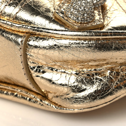 Balenciaga Metallic Arena Agneau Crystal Le Cagole Mini Purse With Chain Light Gold 10 of 10