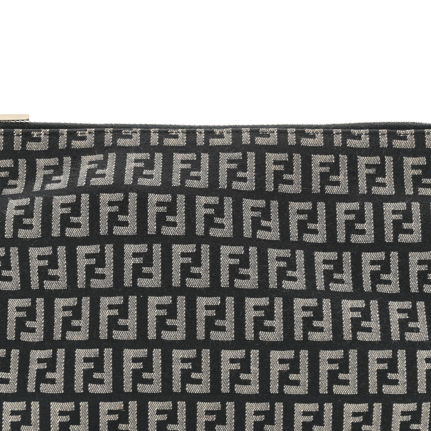 Fendi Zucchino Vitello Pochette Black White 7 of 10
