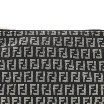 Fendi Zucchino Vitello Pochette Black White 7 of 10