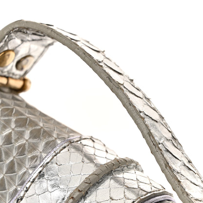Fendi Snakeskin Nylon Vanity Mirror Clutch Transparent 12 of 14