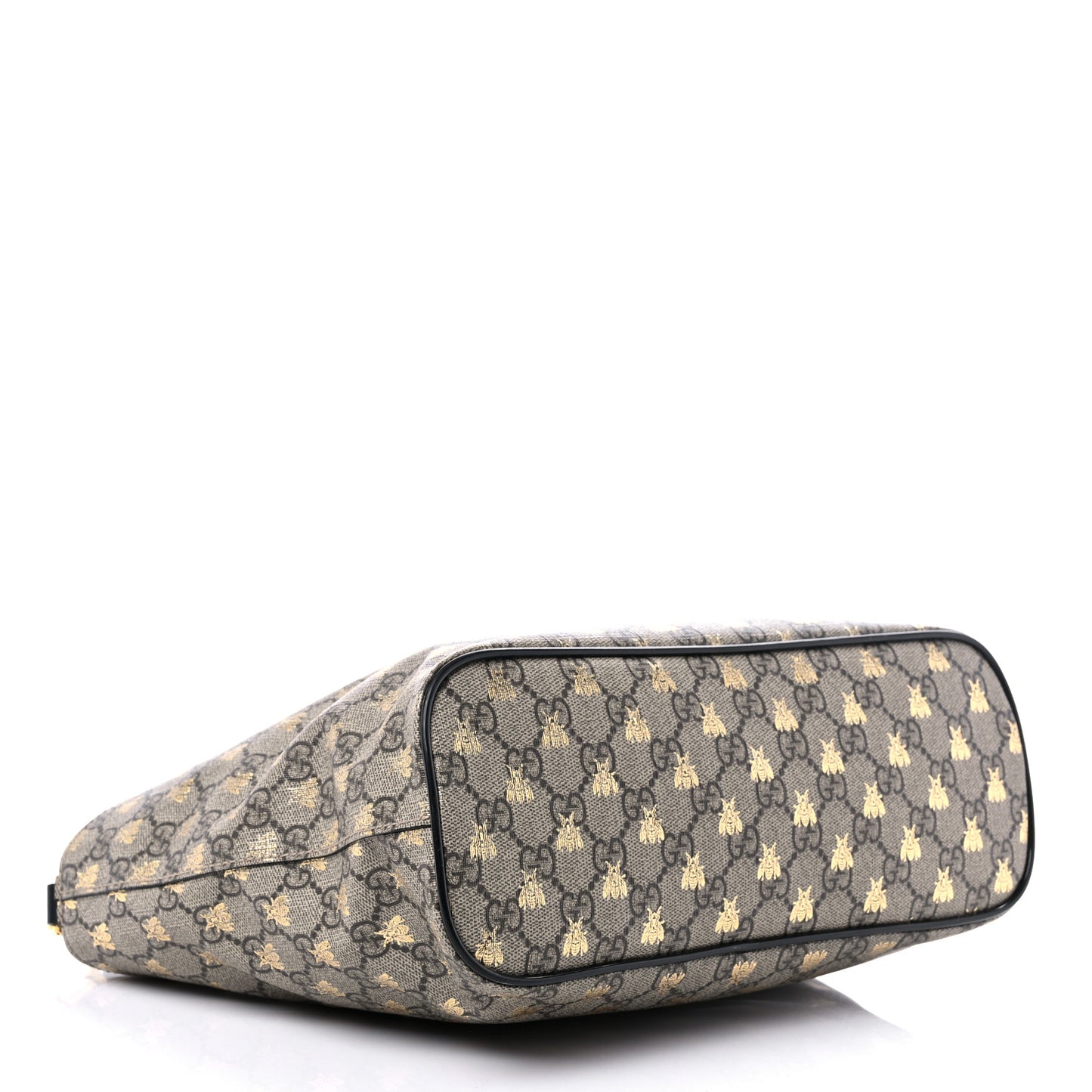 Soft GG Supreme Monogram Bees Small Crossbody Tote Beige Oro Black
