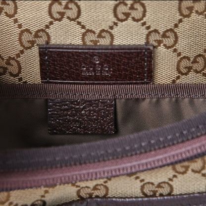 Gucci Monogram Natural Pigskin Large Diaper Bag Beige Ebony Cocoa Dark Chocolate 5 of 7