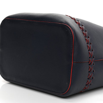 Louis Vuitton Soft Calfskin Braided Lockme Bucket Marine Rouge 10 of 10