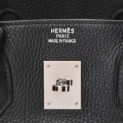 Hermes Taurillon Clemence Birkin 35 Black 22 of 35
