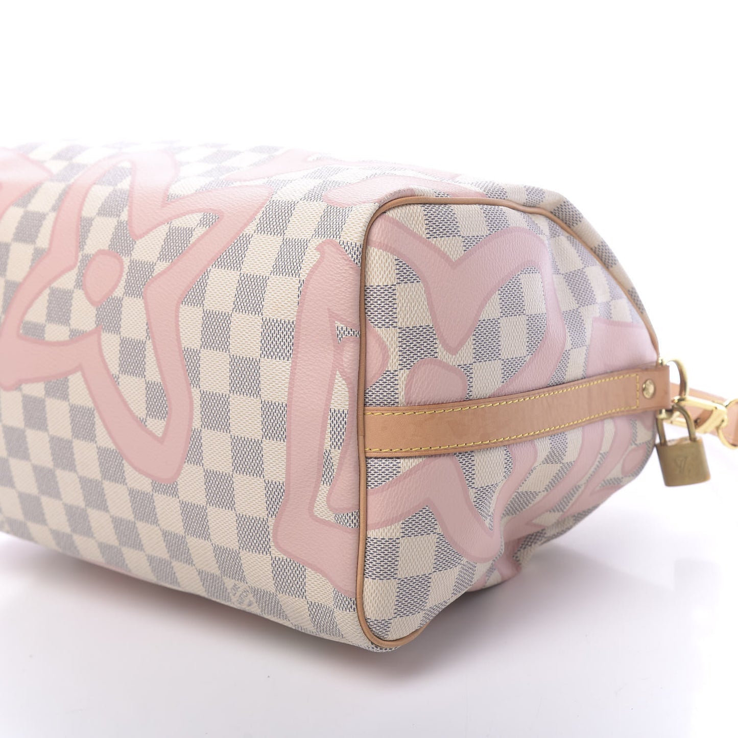 Damier Azur Tahitienne Speedy Bandouliere 30 Rose Ballerine