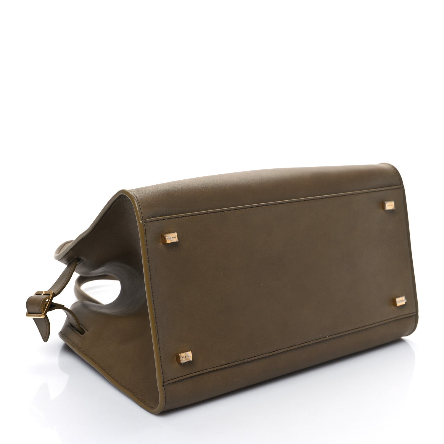 The Row Polished Saddle Calfskin Soft Margaux 12 Muschio 4 of 8