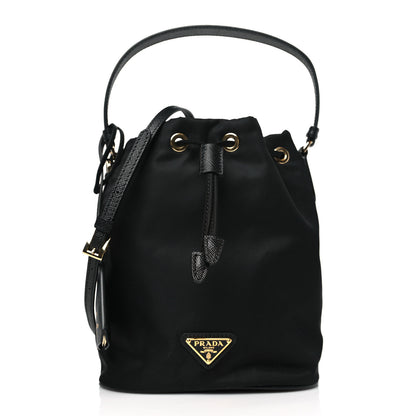 Prada Re-Nylon Saffiano Mini Re-Edition 1978 Bucket Bag Black 1 of 8