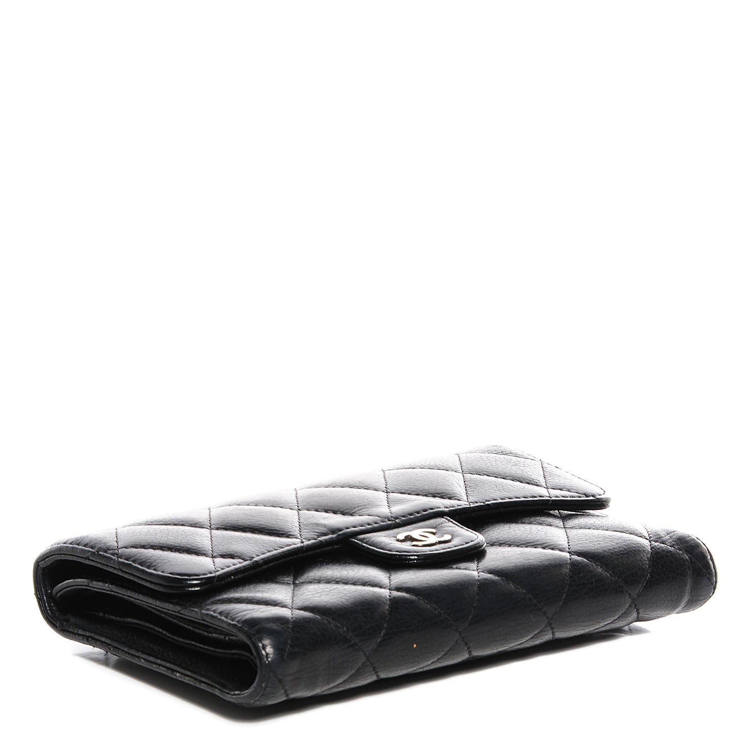 Chanel Caviar Quilted Long Flap Wallet Black 4 of 8