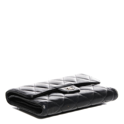 Chanel Caviar Quilted Long Flap Wallet Black 4 of 8
