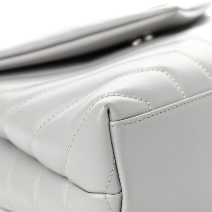 Saint Laurent Calfskin Y Quilted Monogram Small Loulou Chain Satchel Granite 7 of 9