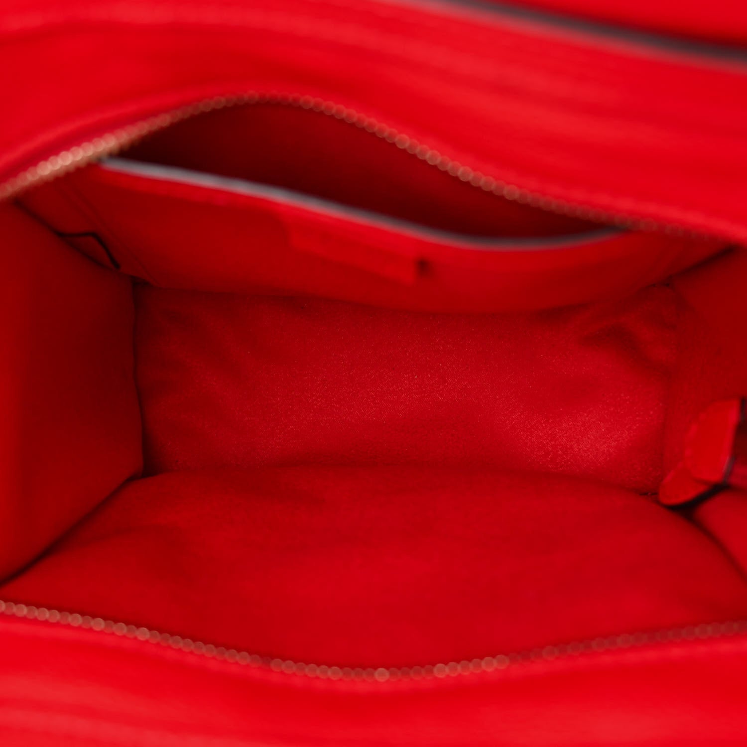 Celine Drummed Calfskin Nano Luggage Red 5 of 10