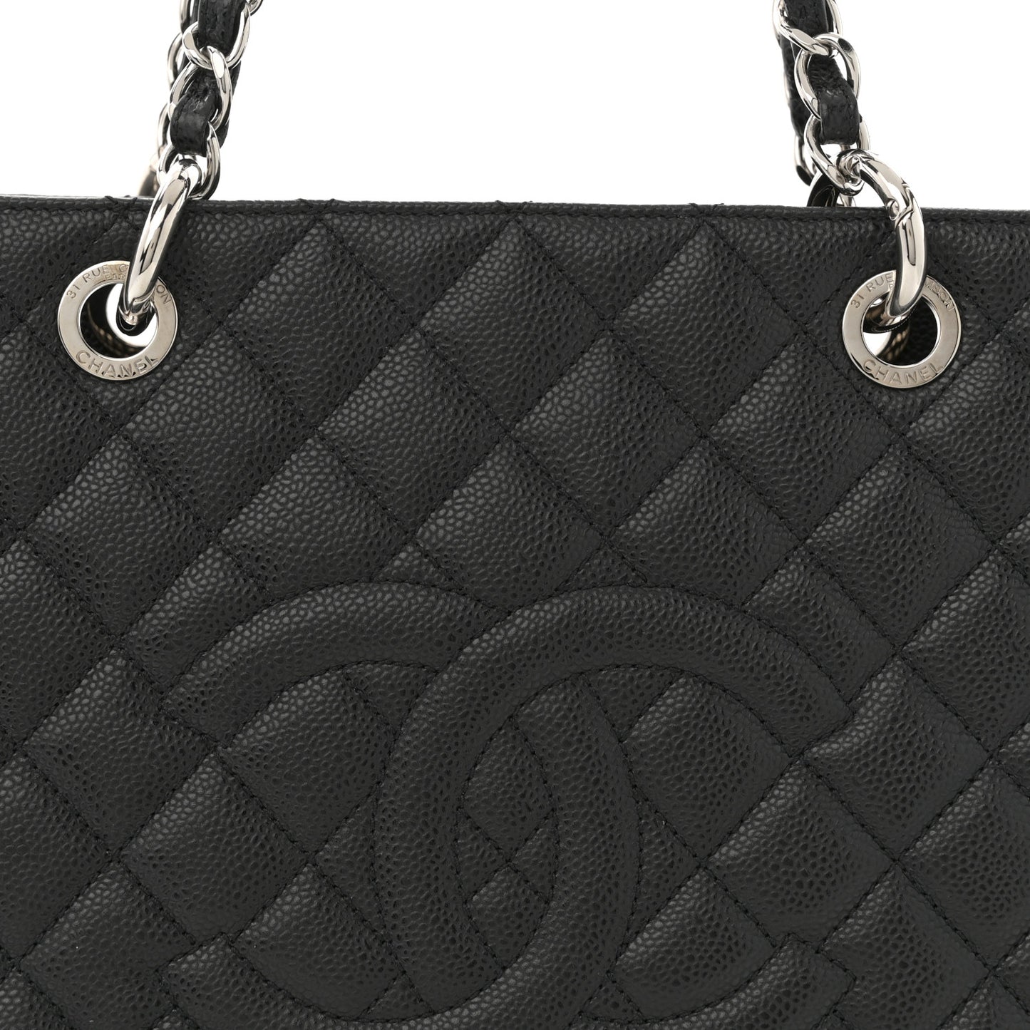 Caviar Quilted XL Grand Shopping Tote GST Black
