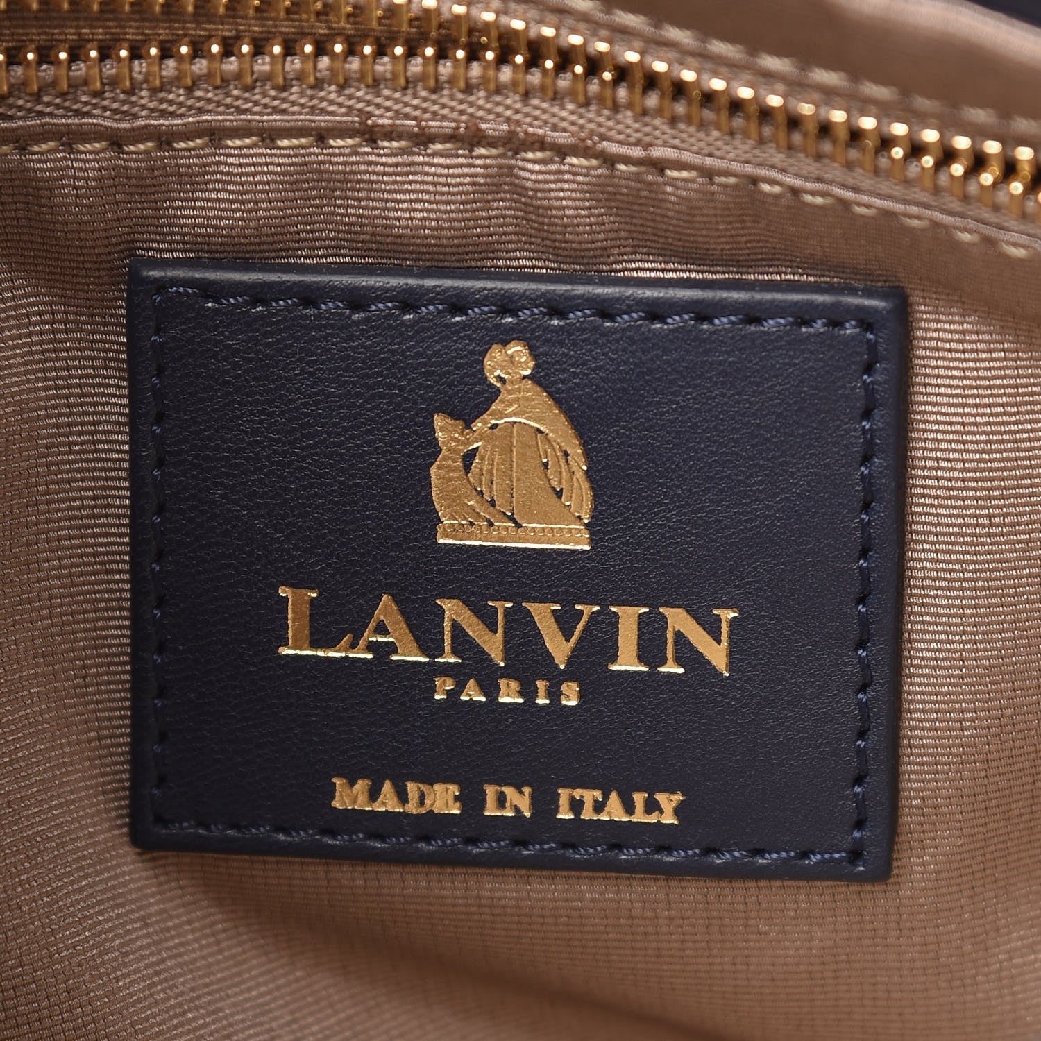 Lanvin Lambskin Quilted Medium Sugar Flap Shoulder Bag Navy 6 of 10
