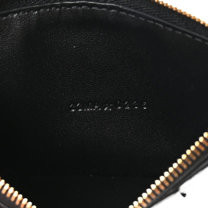 Christian Dior Supple Calfskin Cannage Caro Cosmos Zipped Card Holder Black 7 of 8