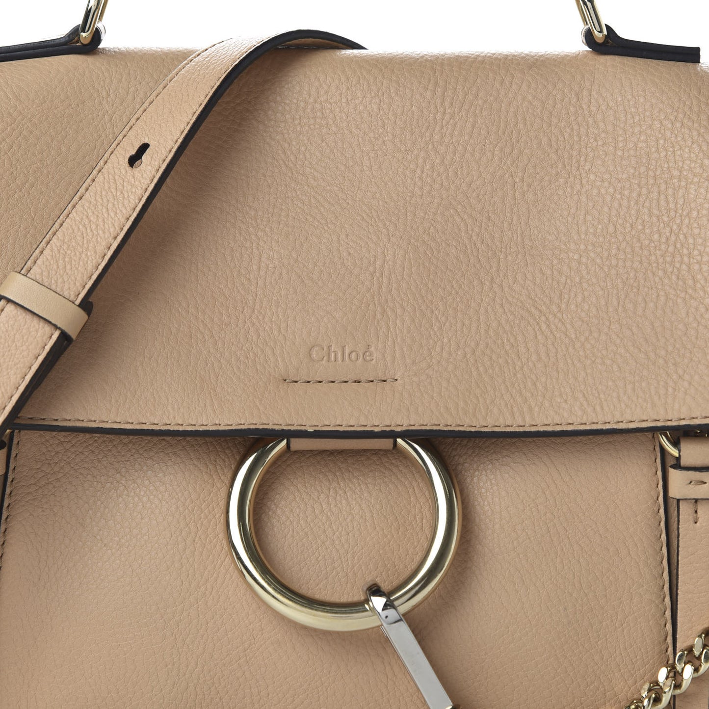 Calfskin Small Faye Day Shoulder Bag Blush Nude