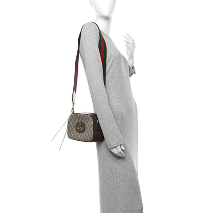 Gucci GG Supreme Monogram Web Neo Vintage Shoulder Bag Beige New Acero Crop 2 of 11