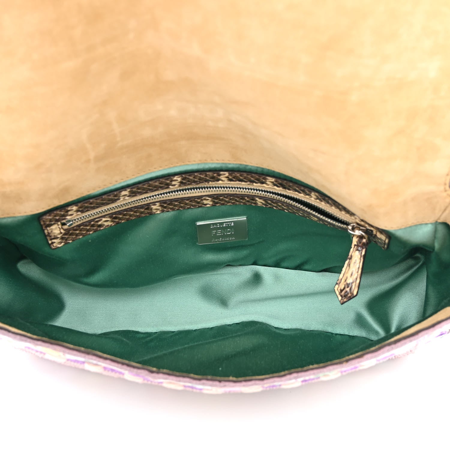 Fendi Elaphe Mirror Specchietti Embroidered Re-Edition Baguette Multicolor 5 of 11