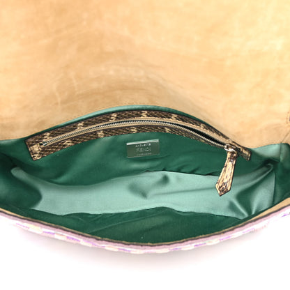 Fendi Elaphe Mirror Specchietti Embroidered Re-Edition Baguette Multicolor 5 of 11
