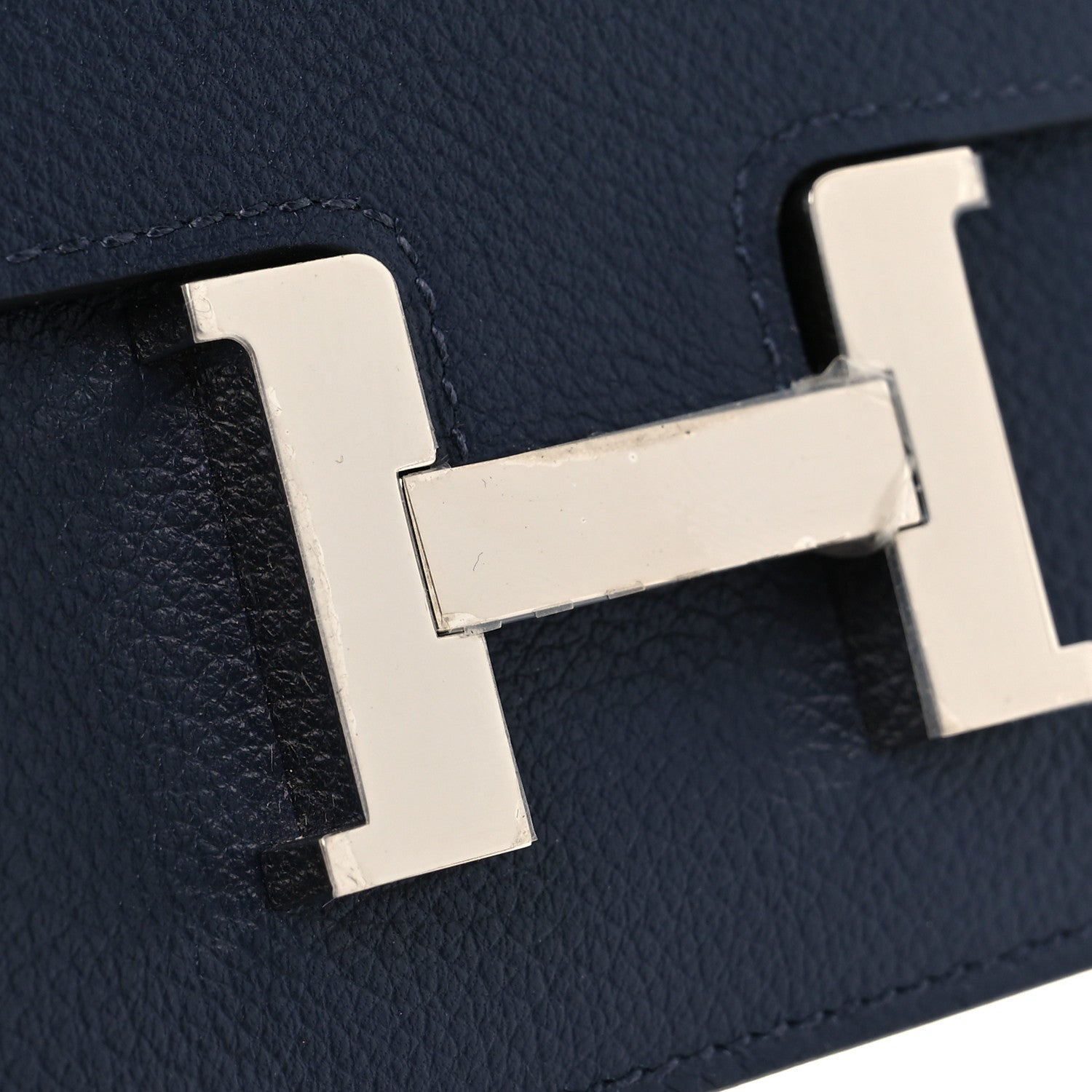 Hermes Evercolor Constance Slim Wallet Bleu Nuit 9 of 10