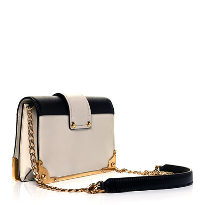 Prada City Calf Saffiano Astrology Cahier Bag Talco Black 2 of 6
