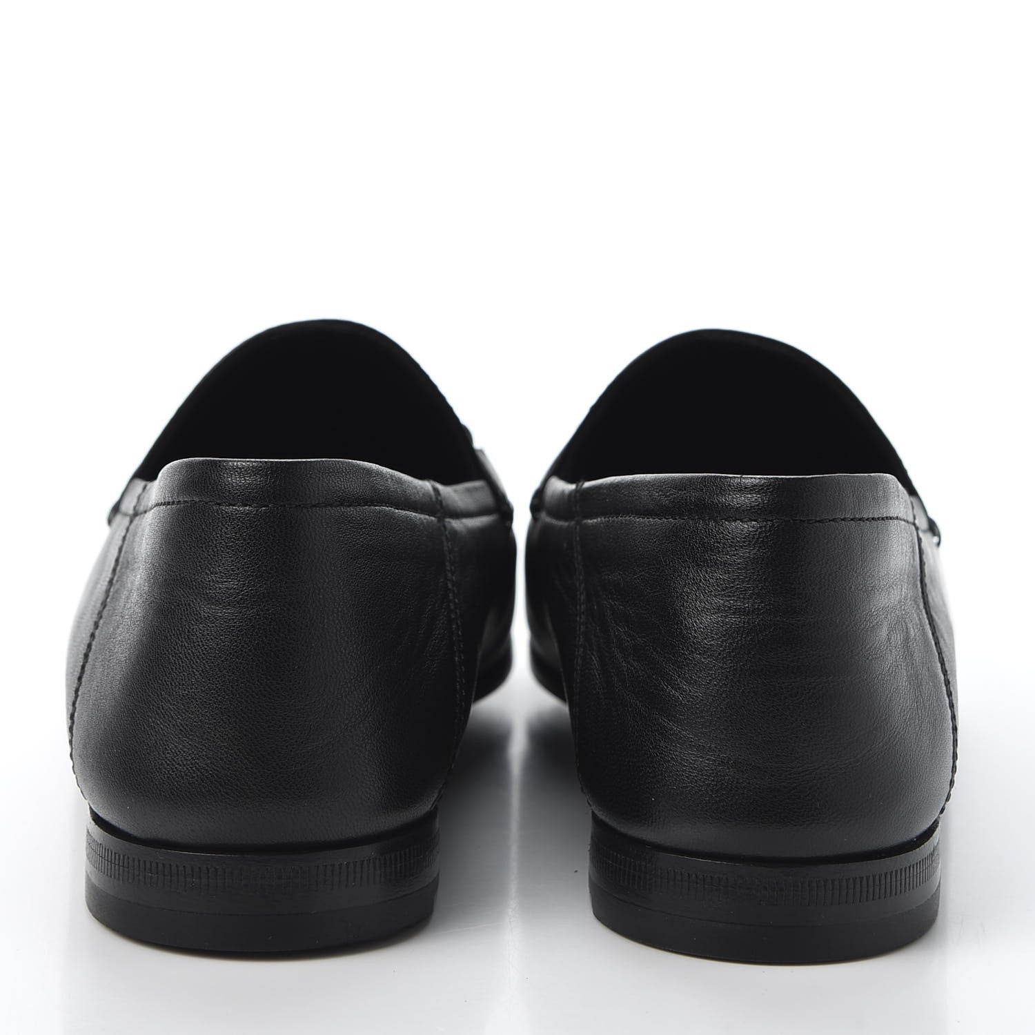 Gucci Lambskin Womens Brixton Horsebit Loafers 37 Black 6 of 11