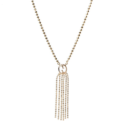 Gucci 18K Yellow Gold Icon Fringe Pendant Necklace 4 of 8
