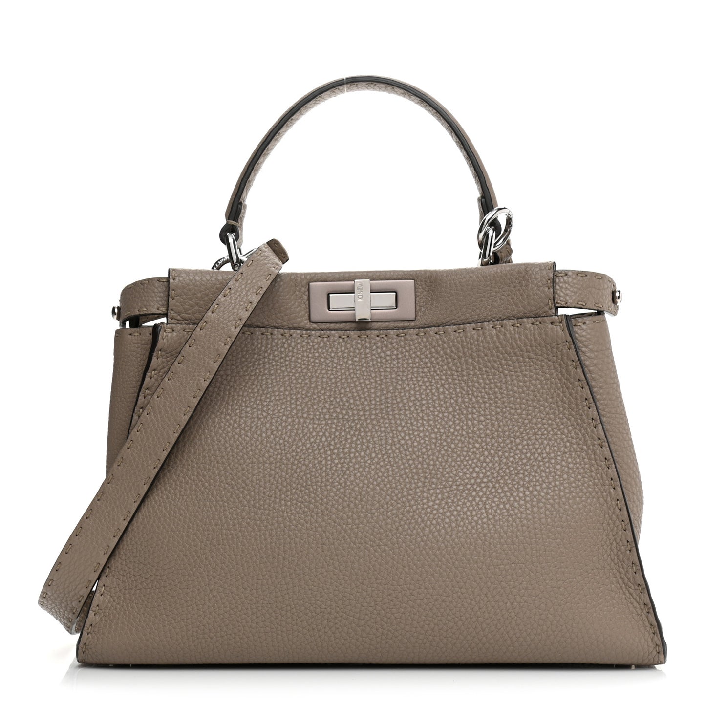 Cuoio Romano Selleria Medium Peekaboo Iconic Satchel Corda