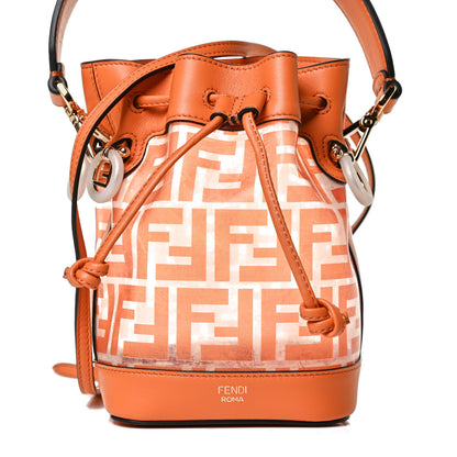 Fendi TPU FF Vitello Grace F is Fendi Mini Mon Tresor Bucket Bag Aranciata 8 of 13