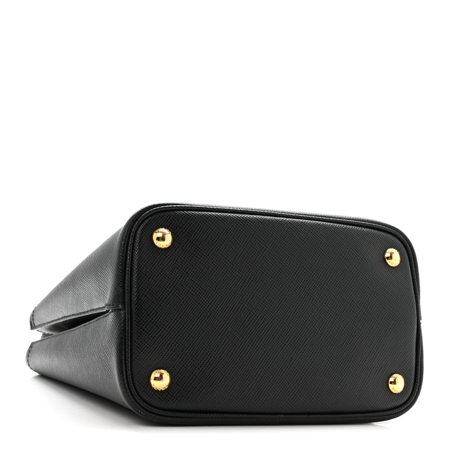 Saffiano Cuir Medium Panier Bucket Bag Black Fuoco