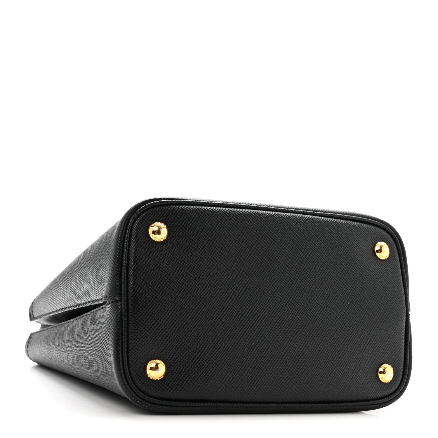Prada Saffiano Cuir Medium Panier Bucket Bag Black Fuoco 4 of 16