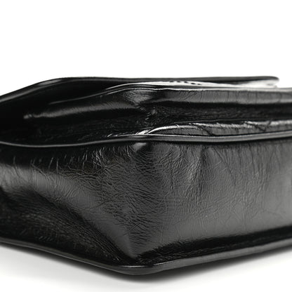 Saint Laurent Crinkled Lambskin Matelasse Monogram Baby Niki Chain Satchel Black 10 of 12