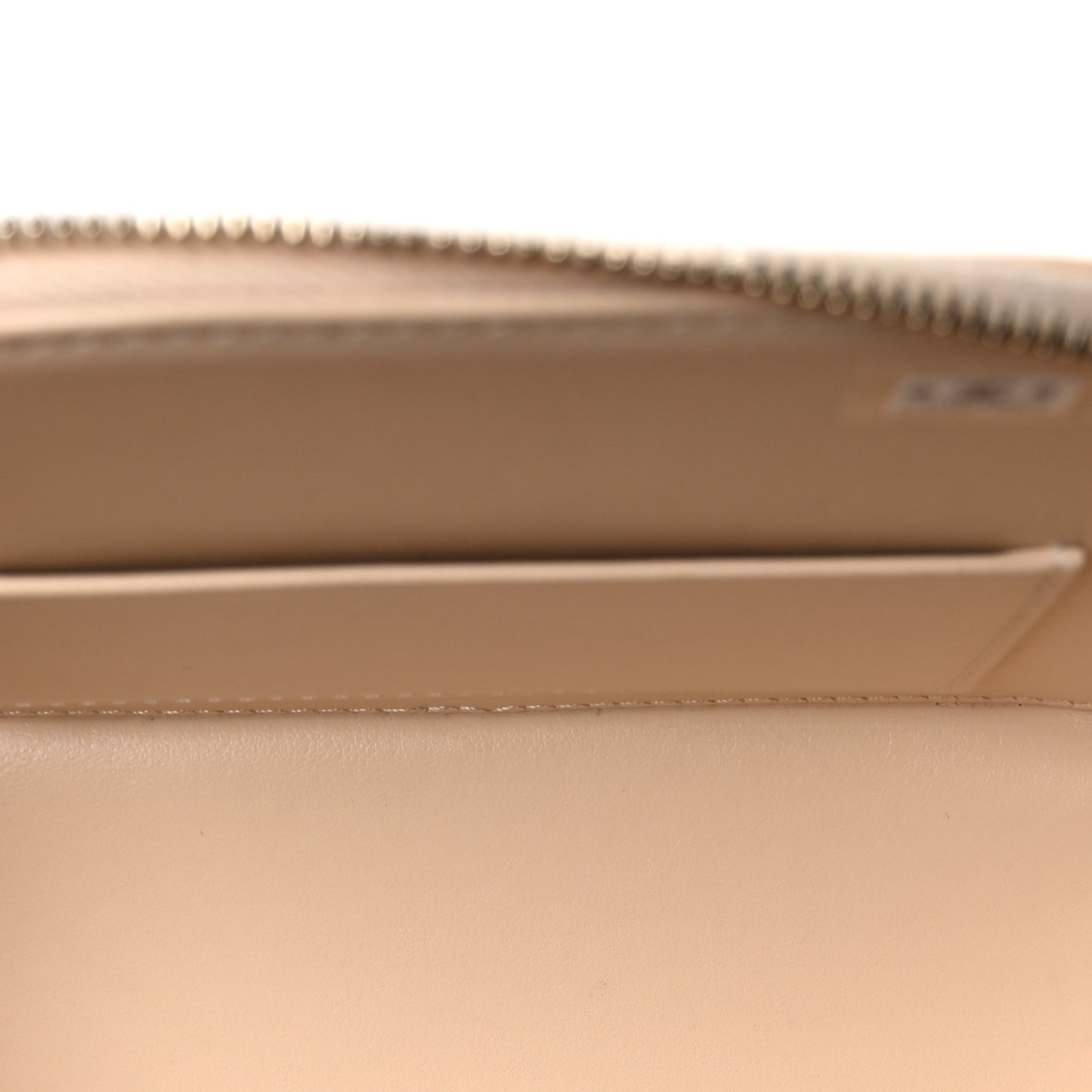 Caviar Quilted Top Handle Vanity Case Light Beige