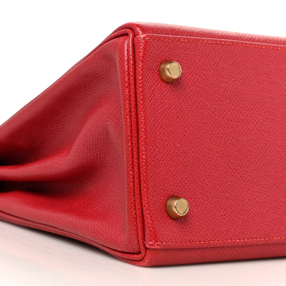 Hermes Courchevel Kelly Retourne 28 Rouge Vif 8 of 13