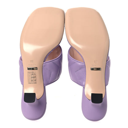 Gucci Nappa Charlotte GG Marmont 55mm Thong Sandals 38 Pale Lavander 7 of 13