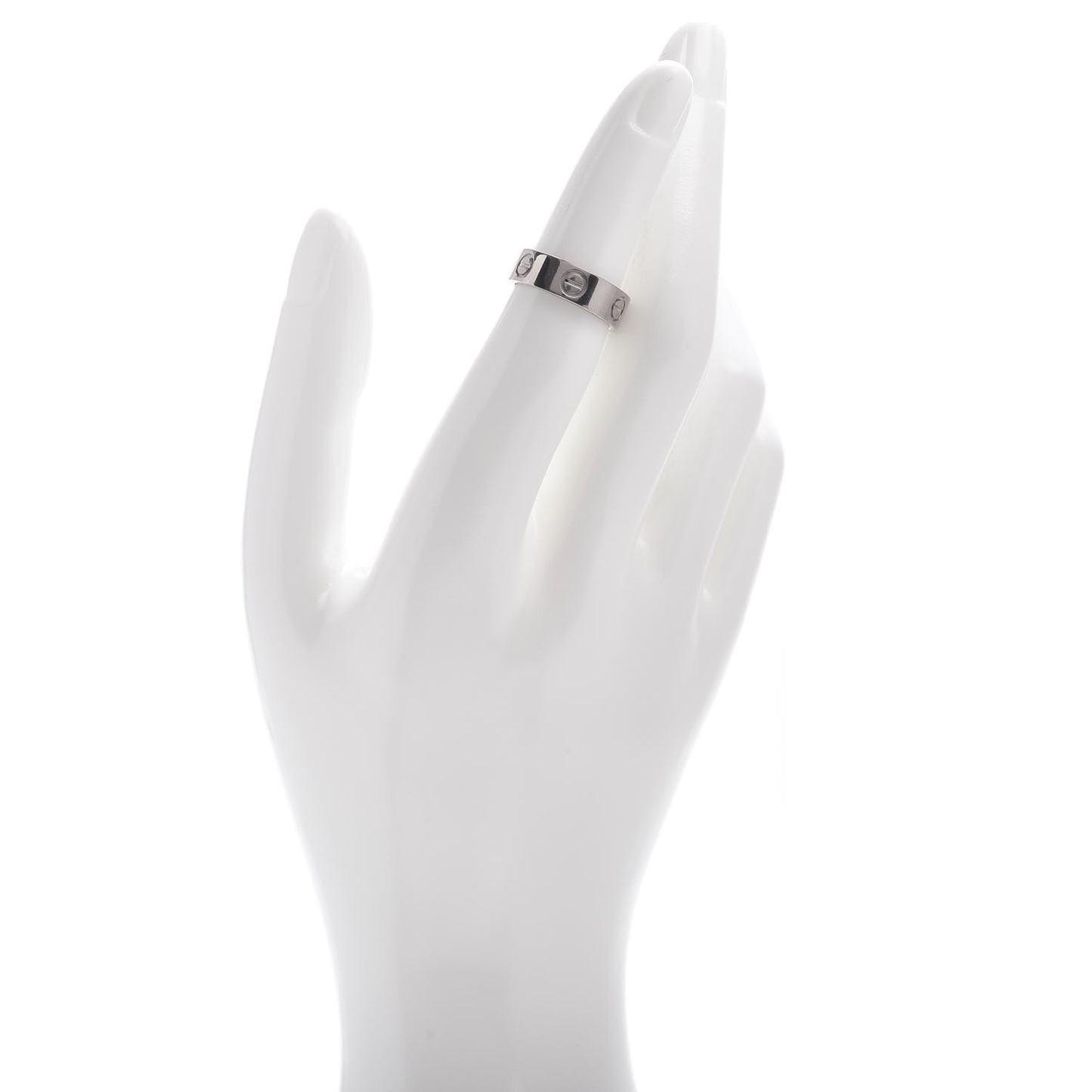 18K White Gold 5.5mm LOVE Ring 49 4.75