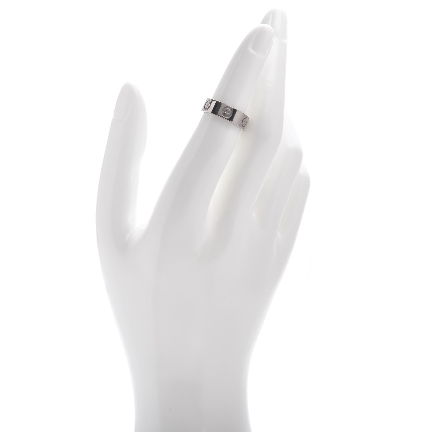 Cartier 18K White Gold 5.5mm LOVE Ring 49 4.75 2 of 4
