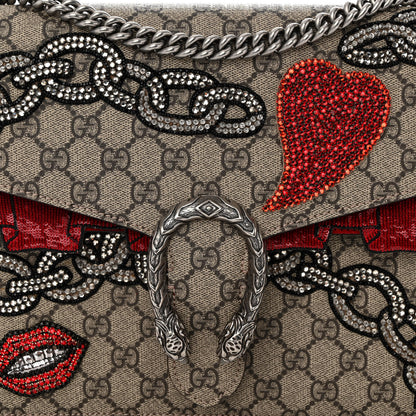 Gucci GG Supreme Monogram Embroidered Medium Dionysus Shoulder Bag Beige Multi 8 of 13