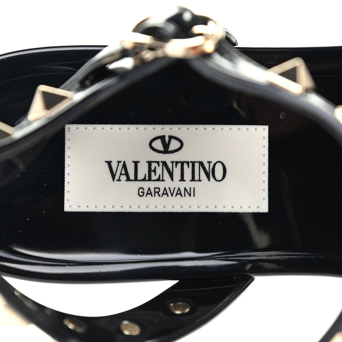 PVC Jelly Rockstud Caged Sandals 36 Black