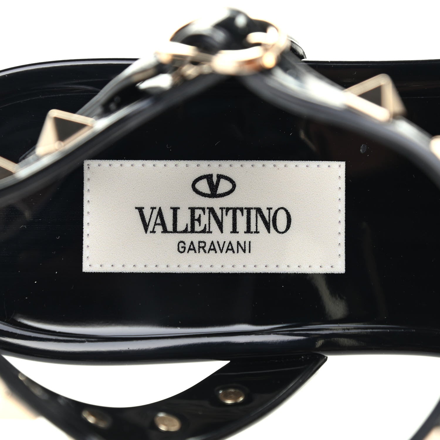Valentino Garavani PVC Jelly Rockstud Caged Sandals 36 Black 7 of 7