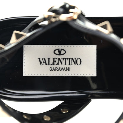 Valentino Garavani PVC Jelly Rockstud Caged Sandals 36 Black 7 of 7