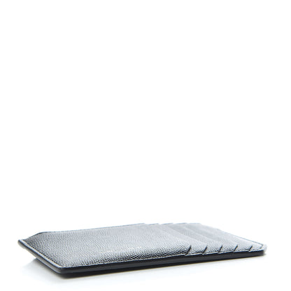 Saint Laurent Grained Calfskin 5 Fragments Zip Pouch Card Holder Black 4 of 8