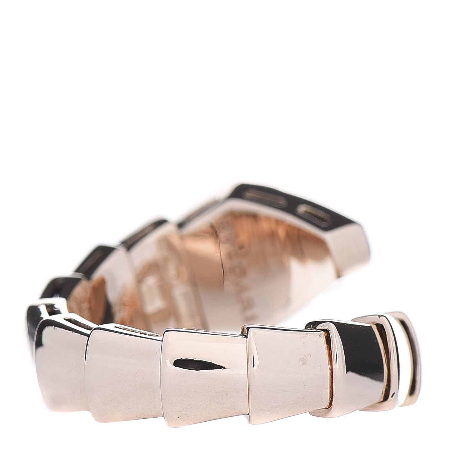 18K Rose Gold Diamond Serpenti Viper Ring S
