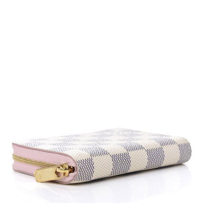 Louis Vuitton Damier Azur Zippy Coin Purse Rose Ballerine 4 of 8