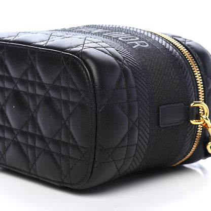 Christian Dior Lambskin Cannage Small Diortravel Vanity Case Black 7 of 9