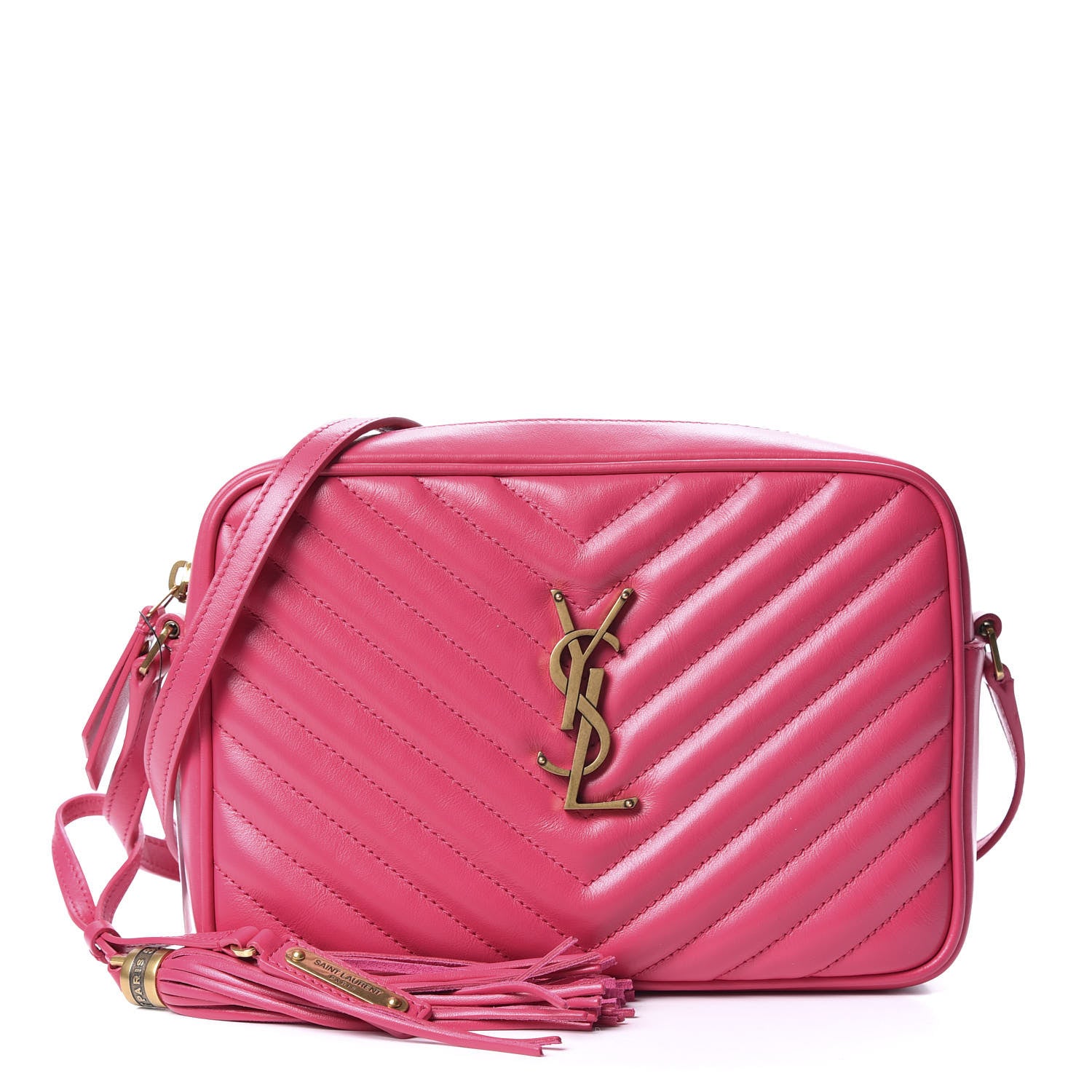 Saint Laurent Calfskin Matelasse Monogram Lou Camera Bag Fresh Fuxia 1 of 9