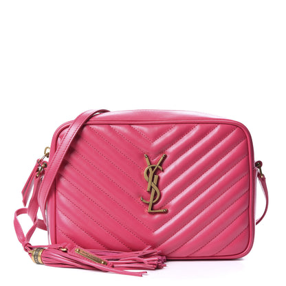 Saint Laurent Calfskin Matelasse Monogram Lou Camera Bag Fresh Fuxia 1 of 9
