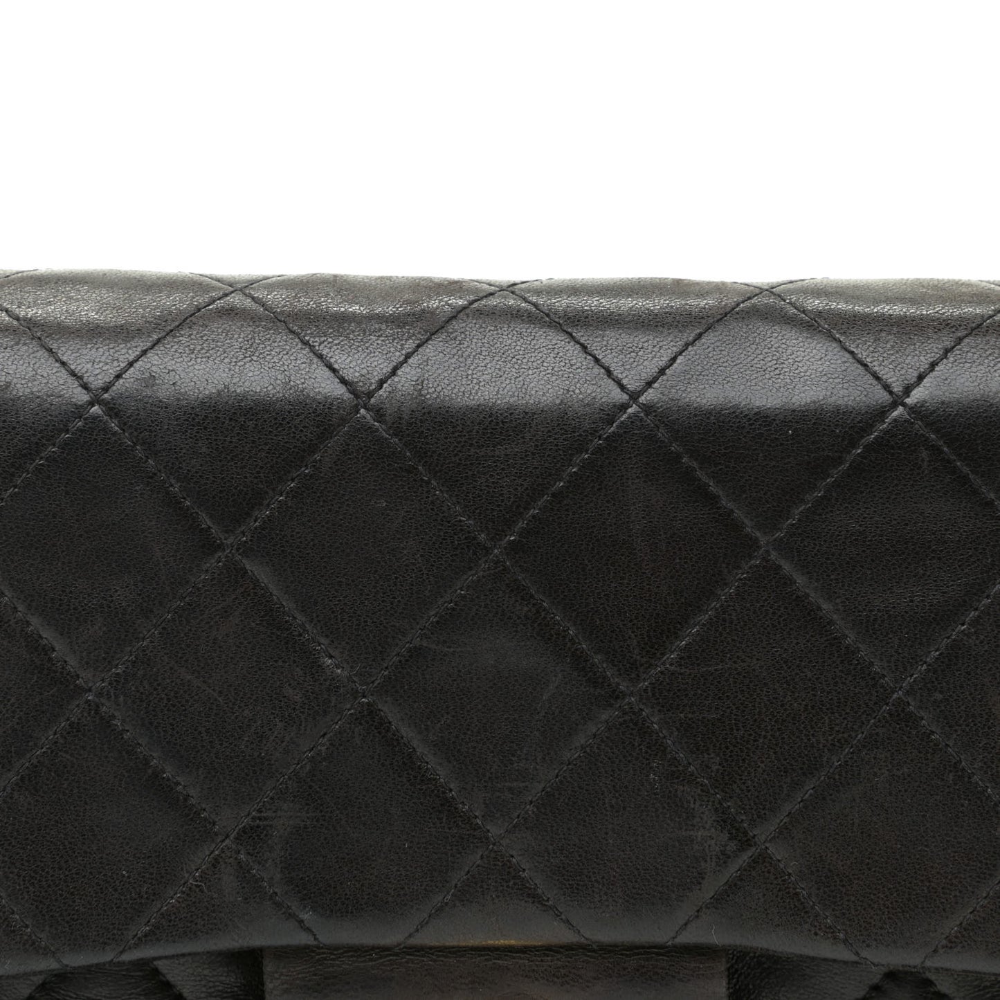 Lambskin Quilted Small Double Flap Black